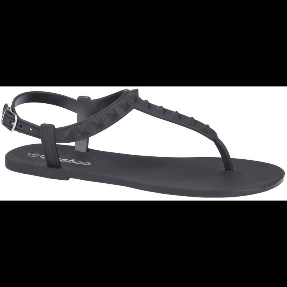 Foxblood weeboo Black Spike Stud Sandles size 10